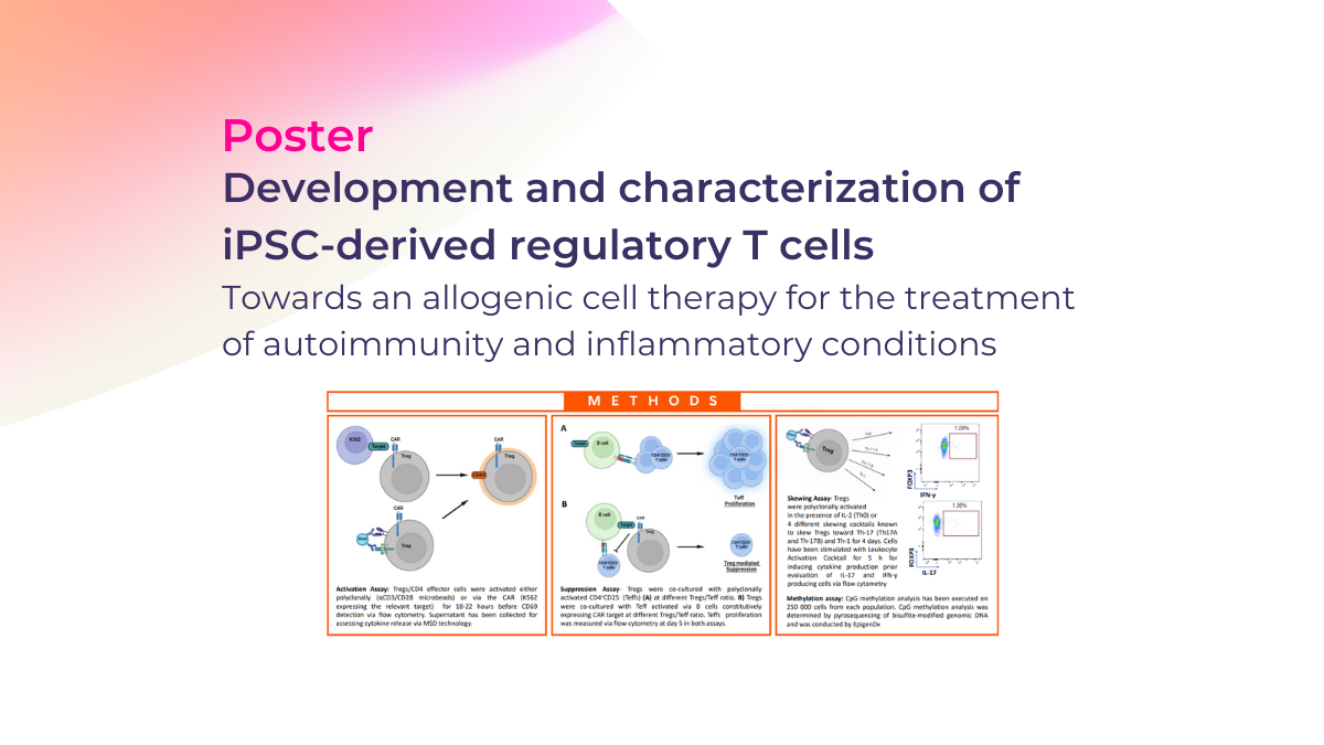 Development and characterization of iPSC-derived regulatory T cells – Towards an allogenic cell therapy for the treatment of autoimmunity and inflammatory conditions